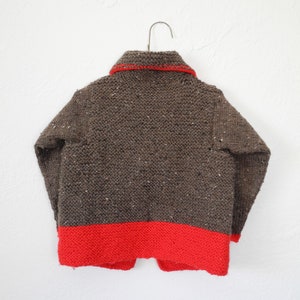 Children's Hand Knit Sweater Kids Knitwear Unisex Toddler Cardigan image 3