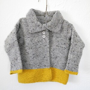 MADE TO ORDER Wool Children's Hand Knit Sweater Kids Knitwear Unisex Toddler Cardigan image 1
