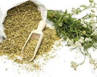 Dried Yarrow Flowers , hand picked botanicals, USA  herbs,