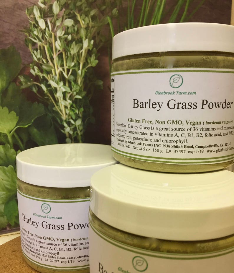 Barley Grass Powder Gluten Free Non GMO Vegan Etsy
