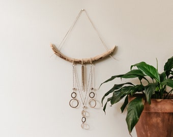 Vintage Metal Necklace Branch Wall Art | Natural Pine