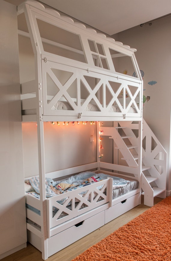 kids bunk bed house