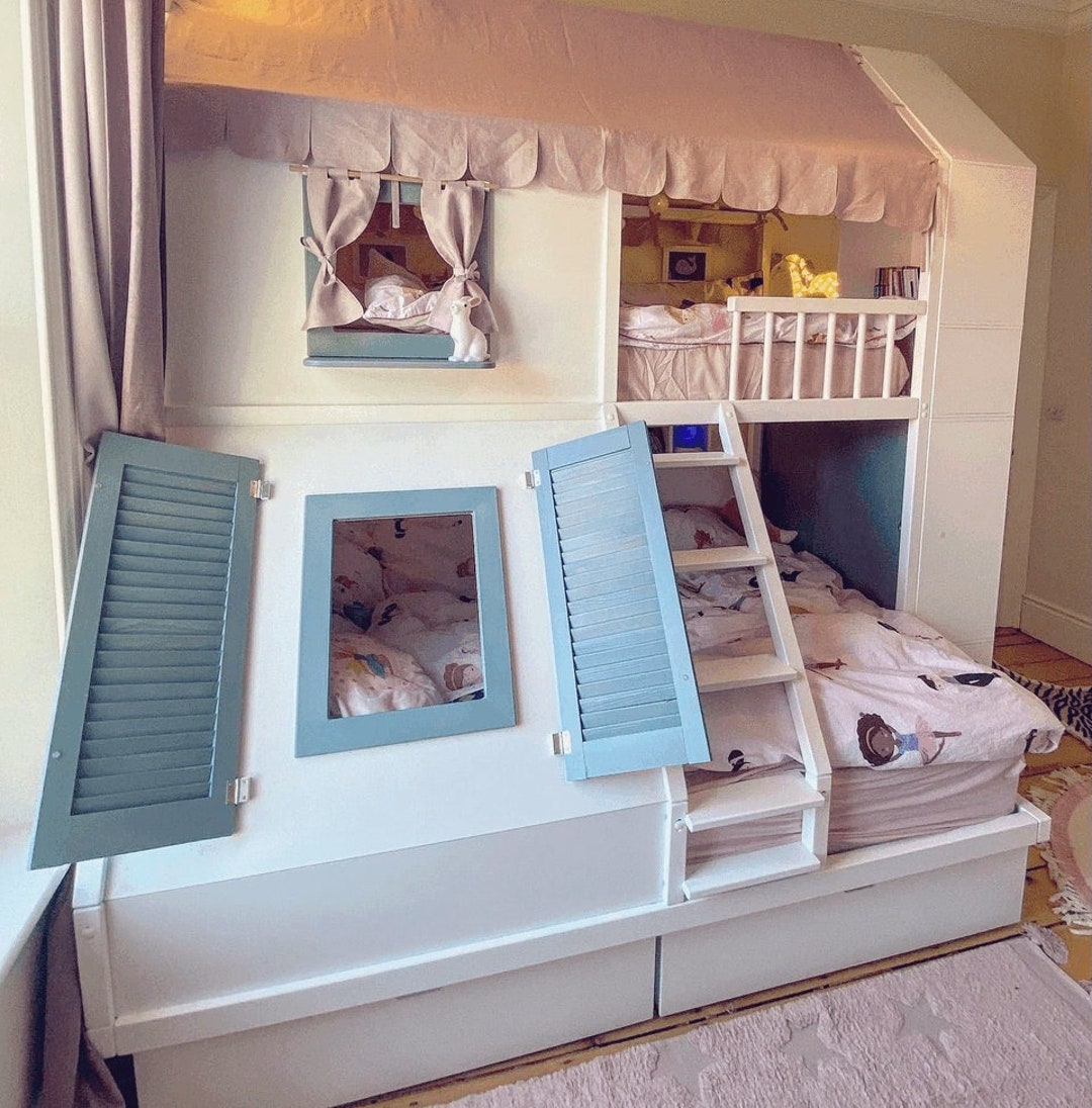 Bunk Bed for Kids Loft Bed Playhouse Bunk Bed Kids - Etsy