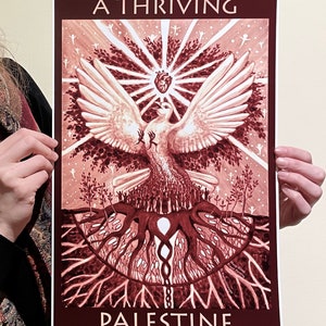 A Thriving Palestine - Moon Blood Prayer Painting ~ 11&quot;x17&quot; Poster