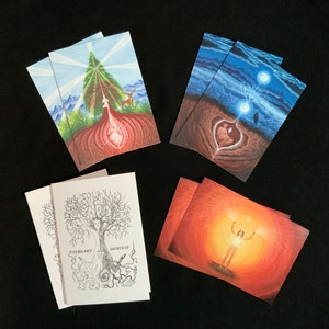 Inspirerende wenskaartenset! ~ Geleide meditaties op de rug! Top 4 favoriete ontwerpen