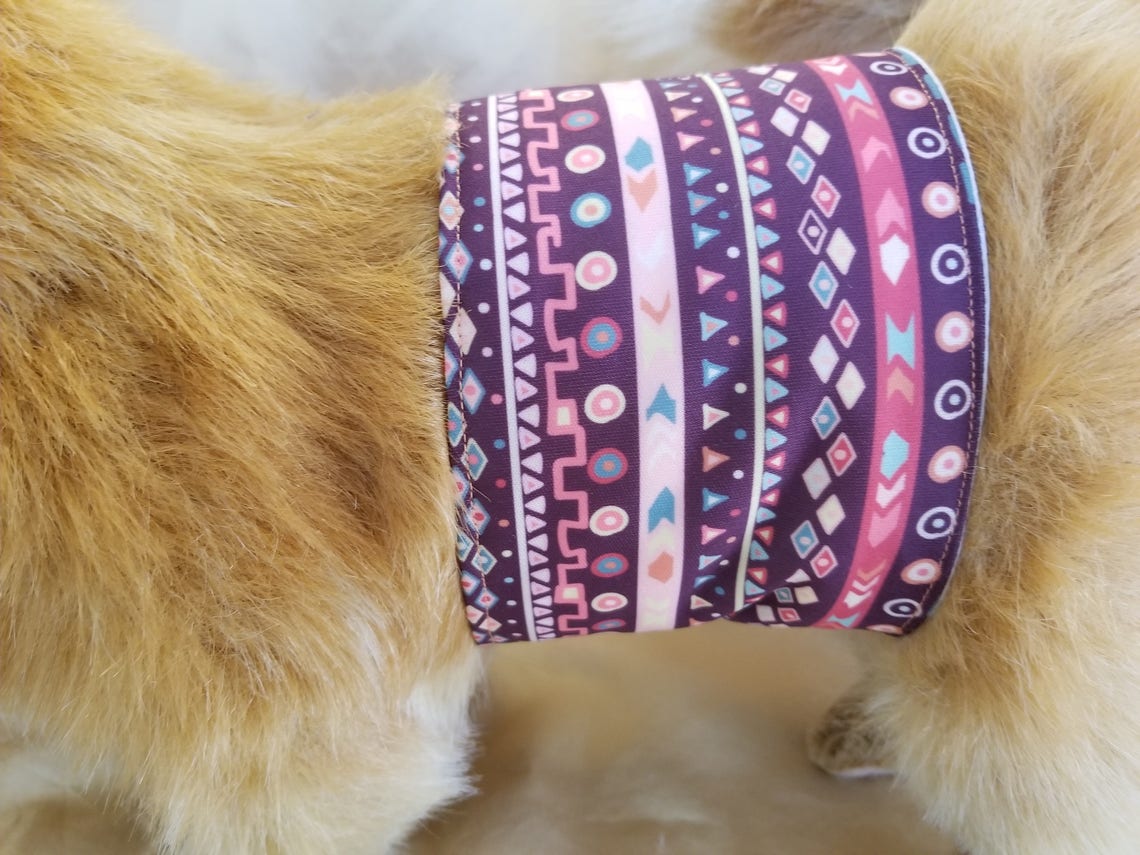 Waterproof Absorbent Belly Band for Dogs Burgundy Tribal Print Etsy
