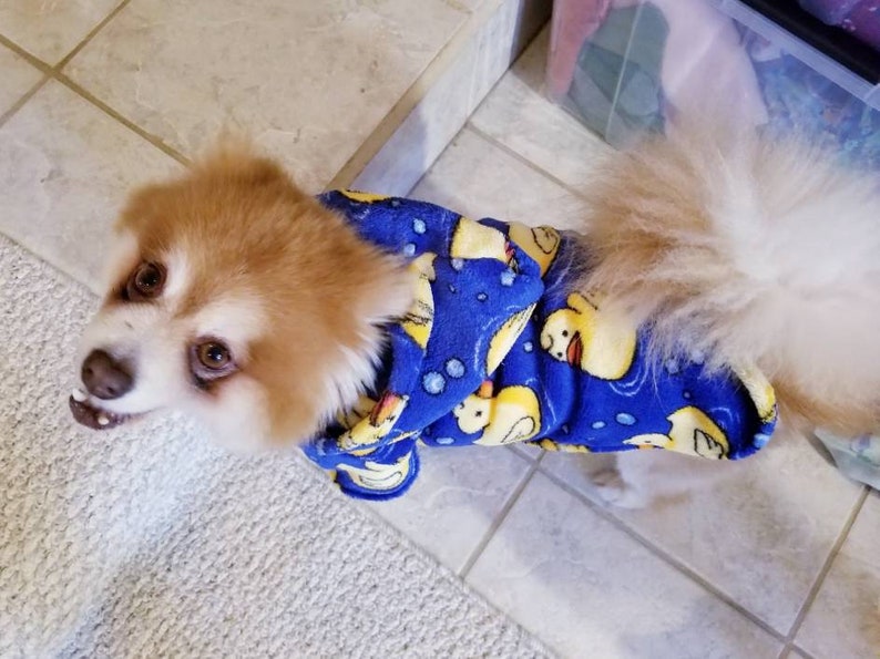 Rubber Ducky Bathrobe Plush Jacket Dog Clothes Coat