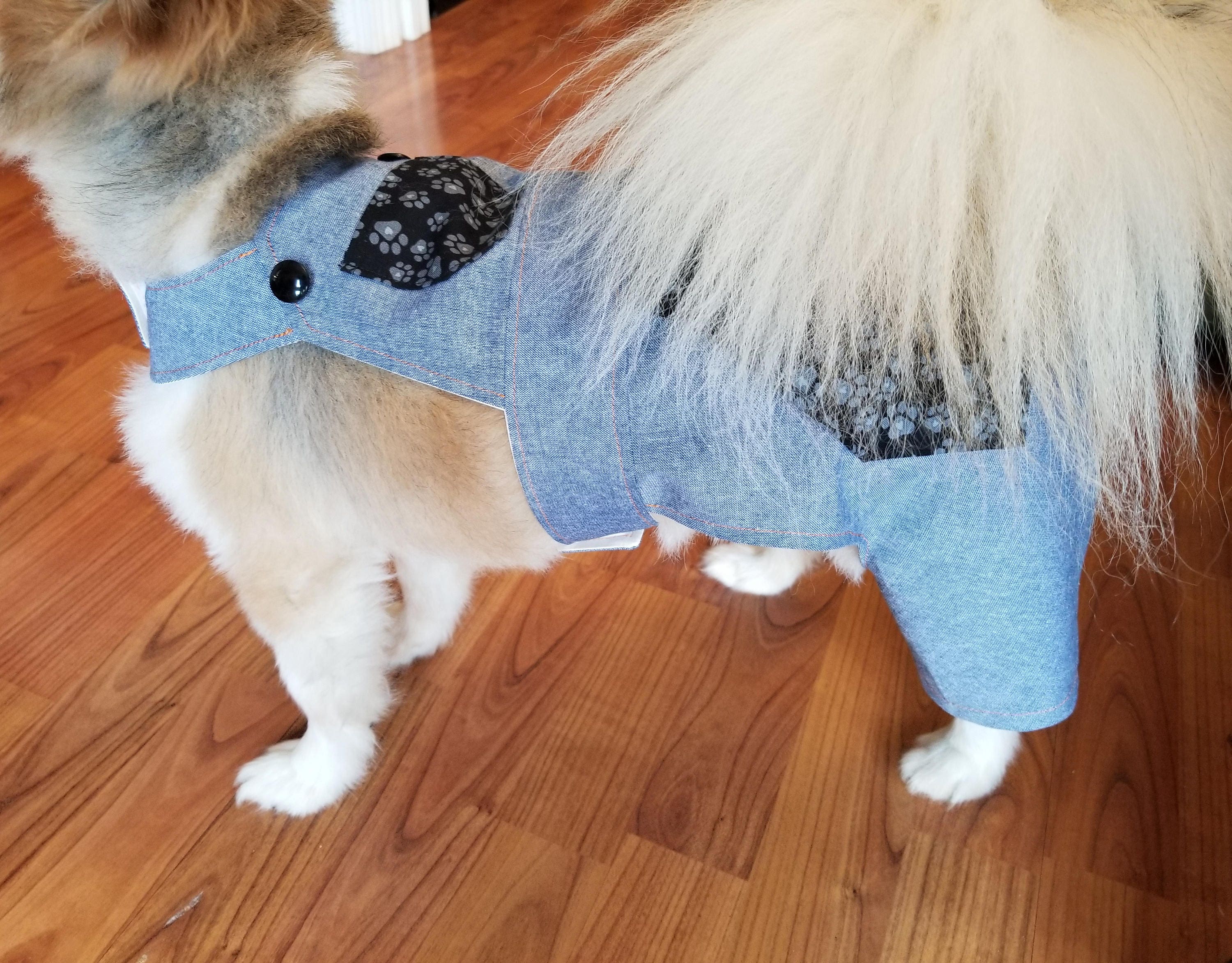 Blue Denim Look Overalls for Dogs Small Dog Clothes Dog | Etsy