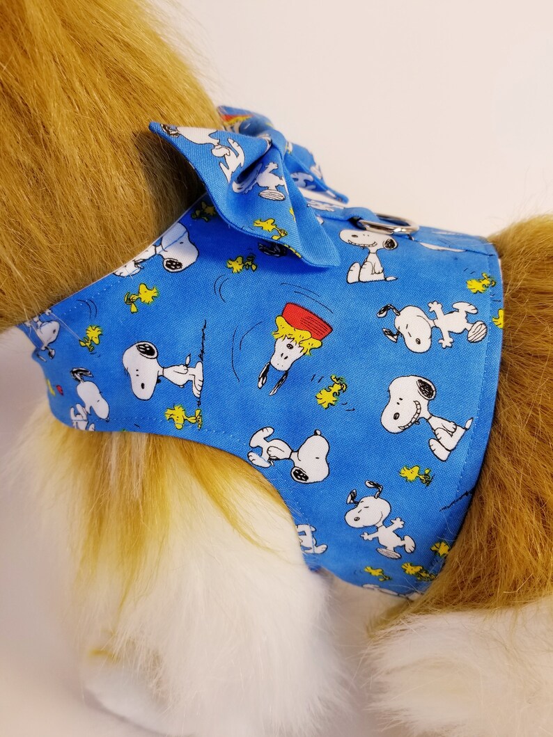 Snoopy & Woodstock Peanuts Dog Harness Bow Tie Dog Clothes Etsy
