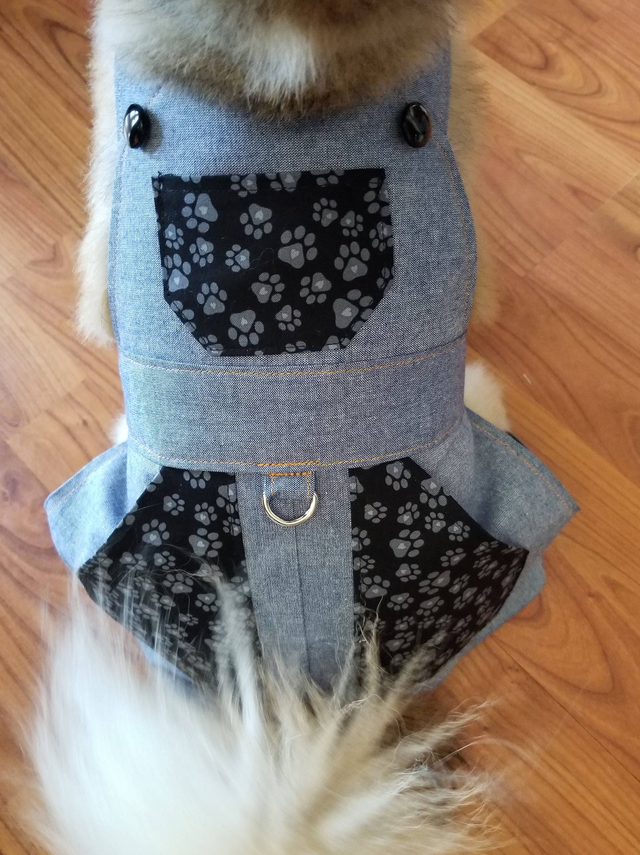 Blue Denim Look Overalls for Dogs Small Dog Clothes Dog | Etsy