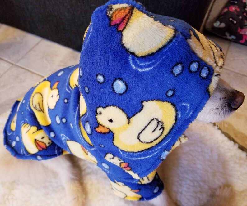 Rubber Ducky Bathrobe Plush Jacket Dog Clothes Coat