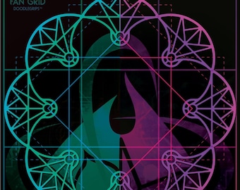 Fan Grid Wandteppich