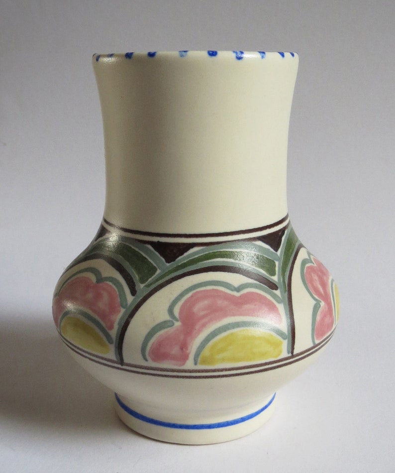 Honiton Pottery Posy Vase 'Mannaton' design Etsy