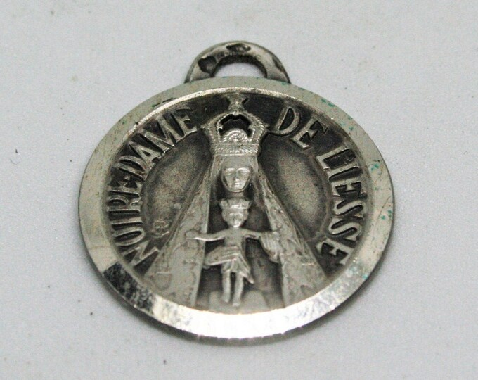 Antique French Silver Notre Dame De Liesse Pendant - Etsy