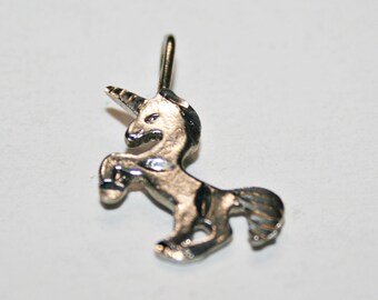 Vintage Sterling Silver Unicorn Pendant