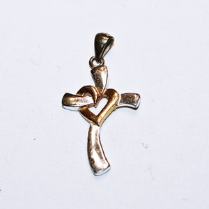 Vintage Sterling Silver Cross Pendant