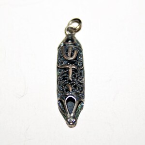 Vintage Yemenite Sterling Silver Mezuzah Pendant