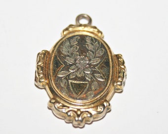 c1920s Antique Art Deco Gold Filled Locket Pendant