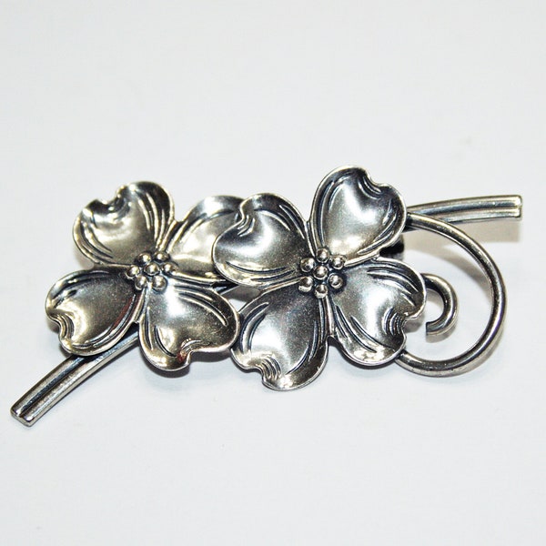 Vintage Beau Sterling Silver Art Nouveau Revival Brooch