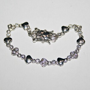 5.25" Vintage Child's Sterling Silver and Clear Cubic Zirconia Tennis Bracelet