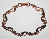 Vintage Solid Copper Kokopelli Dancer Souvenir Bracelet