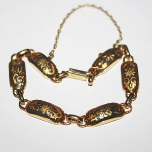 Vintage Damascene Panel Bracelet