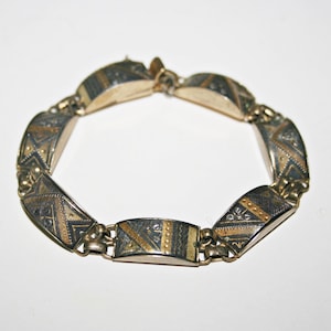 Vintage Damascene Panel Bracelet