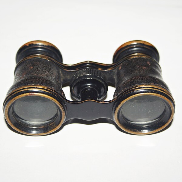 Antique Leather Cased Binoculars