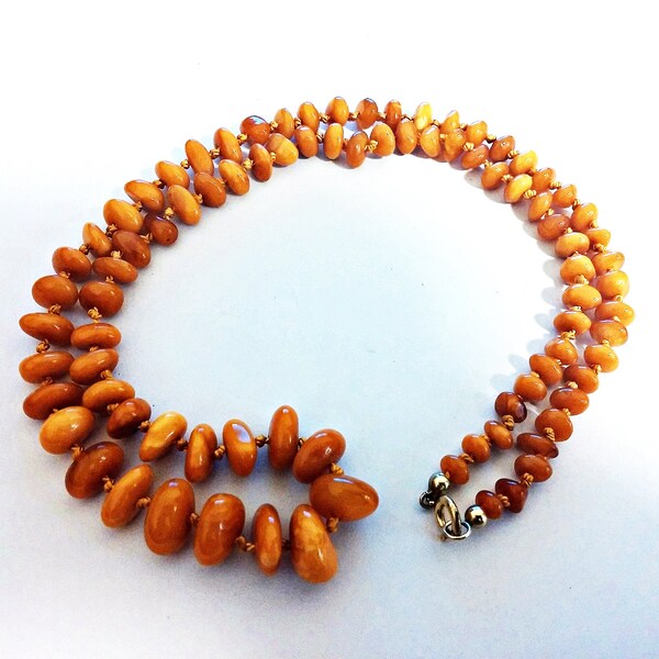 23" Art Deco Russian Butterscotch Amber Necklace