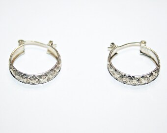 Vintage Sterling Silver Hoop Earrings