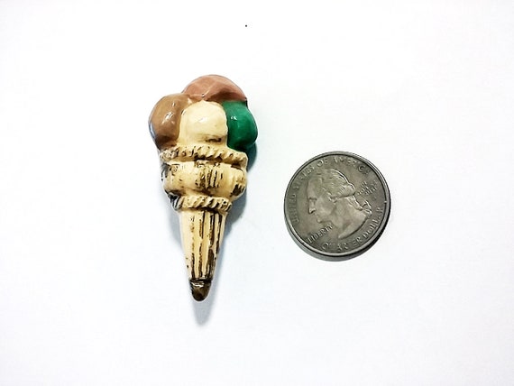 Vintage Midcentury Ice Cream Cone Brooch - image 4