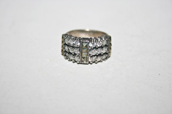 Size 6 - Vintage Sterling Silver Clear Crystal an… - image 7