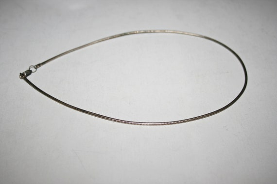 Vintage Sterling Silver Snake Chain Necklace - image 7