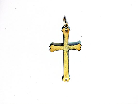 Antique Gold Filled Cross Pendant - Victorian Era… - image 5