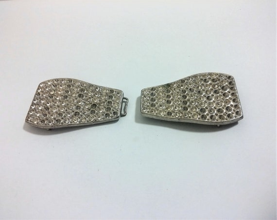 Antique Art Deco Silver-Tone Sash Fastener Buckle… - image 2