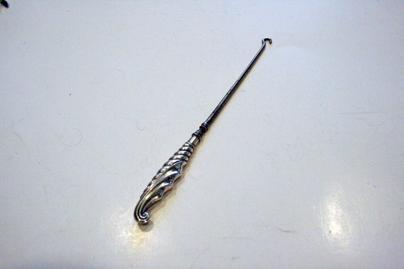 Antique Sterling Silver Button Hook - image 2