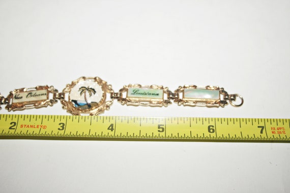 Mid Century Louisiana Souvenir Panel Bracelet - image 2