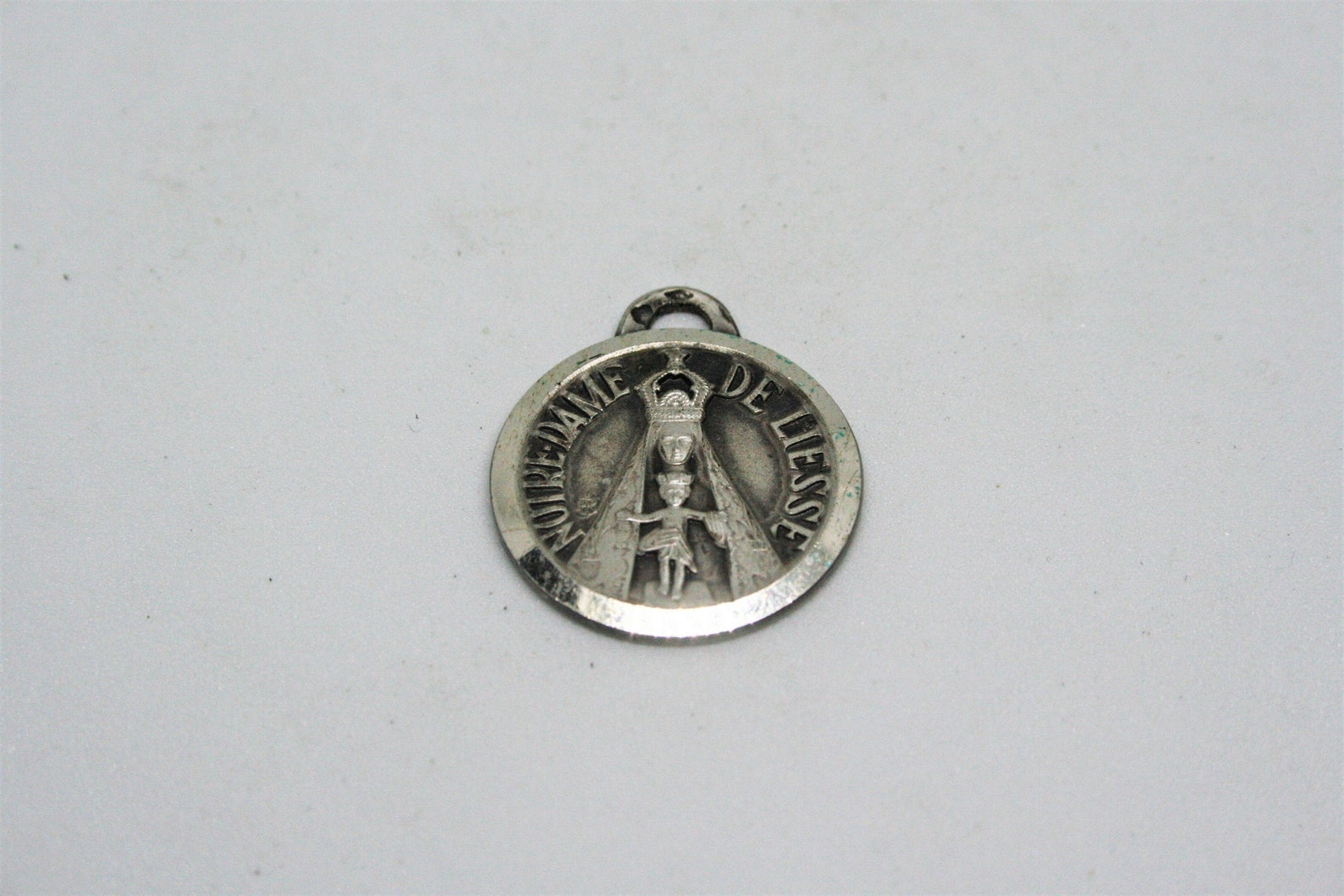 Antique French Silver Notre Dame De Liesse Pendant | Etsy