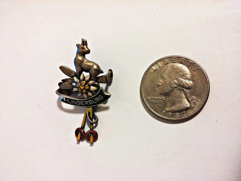Vintage Hungerburg German Souvenir Pin Hat Badge Etsy