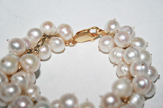 Vintage 18k Gold Filled Genuine Freshwater Pearl … - image 2