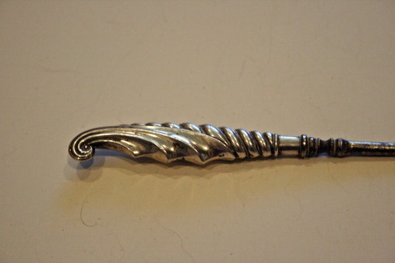 Antique Sterling Silver Button Hook - image 5