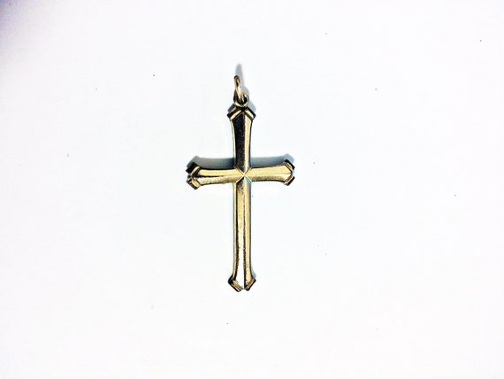 Antique Gold Filled Cross Pendant - Victorian Era… - image 4