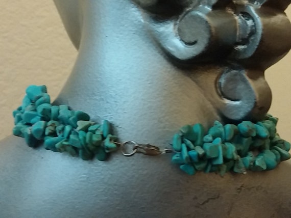 Vintage Southwestern Turquoise Howlite Necklace - image 5