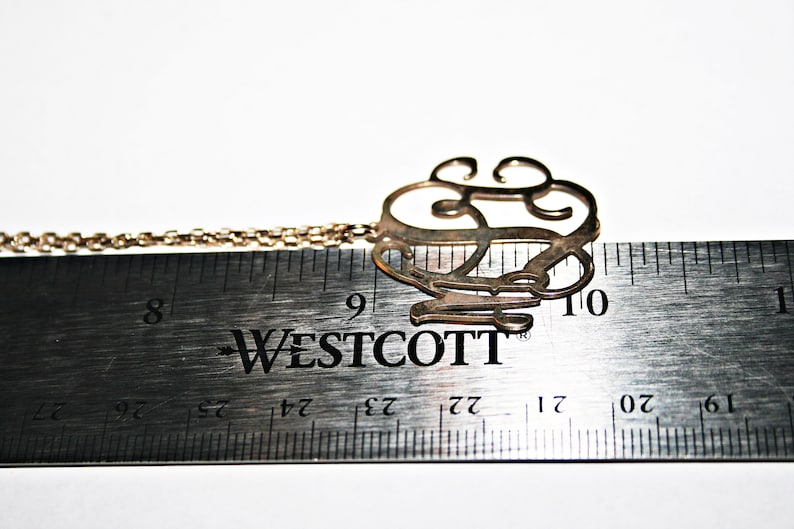 Vintage MLC Monogrammed Sterling Silver Pendant