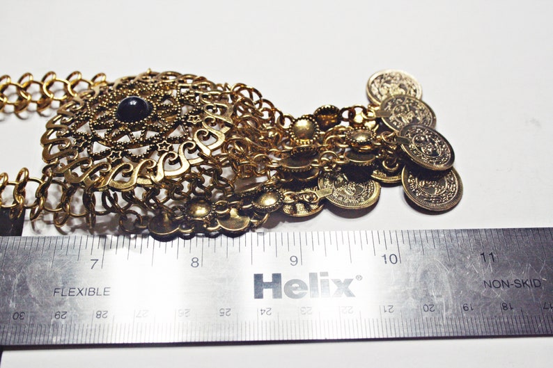 Vintage Middle Eastern Gold Tone Coin Necklace