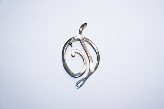 Vintage Artisan Sterling Silver Modernist Pendant - image 5