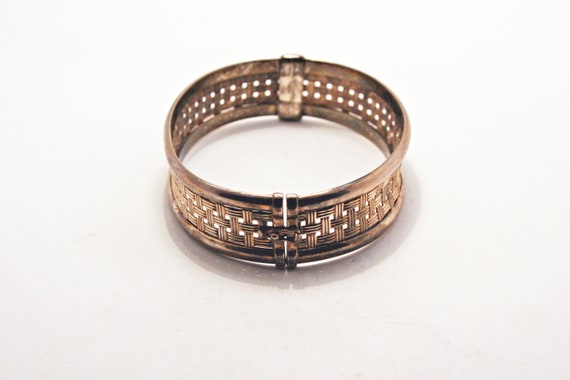 Vintage Sterling Silver Cuff Bracelet - image 7