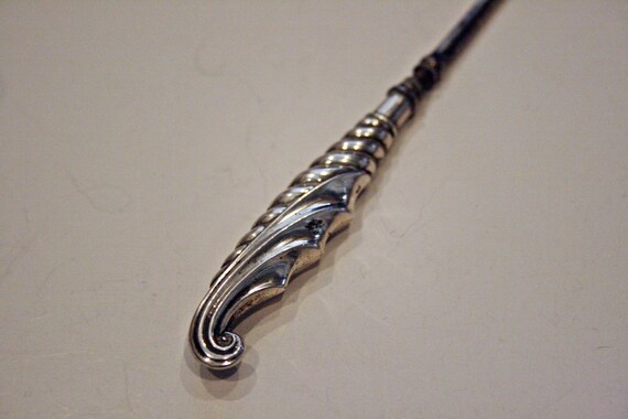 Antique Sterling Silver Button Hook - image 8