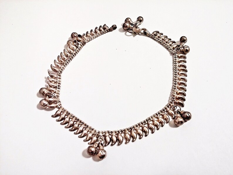 Vintage Indian Sterling Silver Mango Necklace