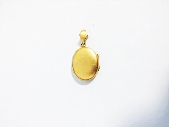Antique French Victorian Era Ormolu Locket Pendant